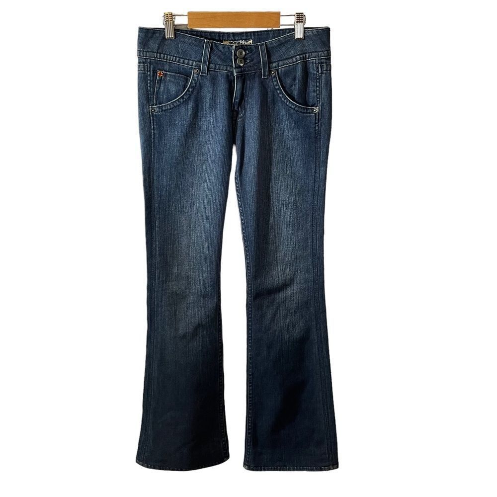 Hudson Jeans Dark Wash Bootcut Flap Pocket Low Rise Denim Jeans Size 26 Y2K